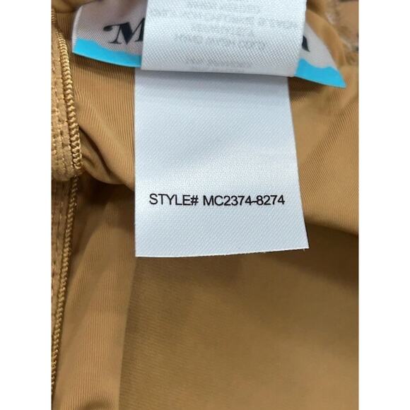 Modcloth Womens Bonita One Piece Swimsuit Animal Print V-Neck Brown Black Size M - Picture 7 of 8